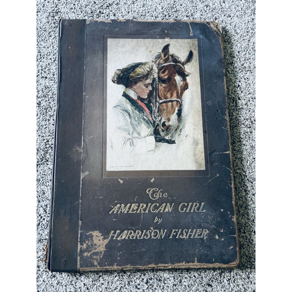 VTG Antique 1909 The AMERICAN GIRL Harrison Fisher 1st Edition Deluxe Art Folio
